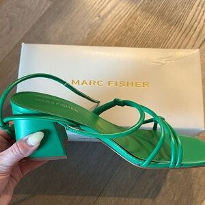 Marc Fisher Vibrant Green Strappy Heels